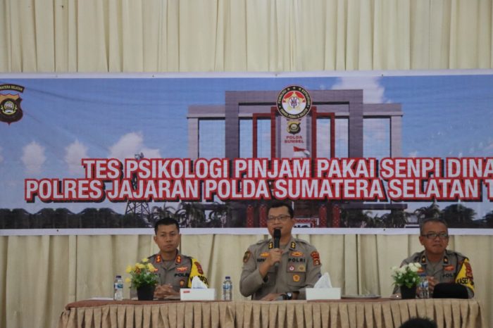 Kapolres Musi Rawas Pantau Langsung Tes Pemeriksaan Psikologi Personel Pinjam Pakai Senpi Dinas