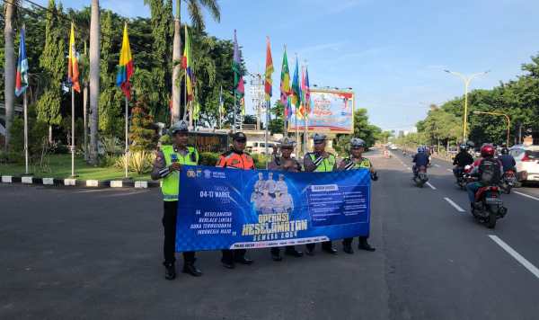 Satlantas Polres Gresik Gelar Sosialisasi Dan Himbauan Tertib Berlalu Lintas Operasi Keselamatan Semeru 2024
