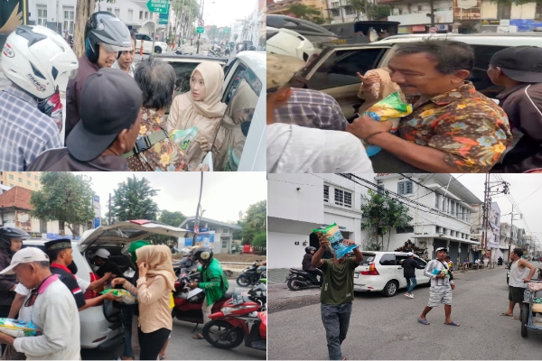 Tunjukkan Kepedulian Sosial, DJ Anezka dan Rap-rap The Team Bagi bagi Parcel dan Santunan Anak Yatim