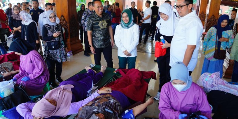 Peduli Sesama, Karyawan Kota Mojokerto Berbondong-bondong Donor Darah