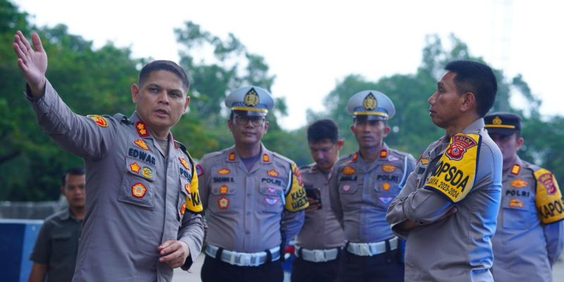 Kapolres Purwakarta Dampingi Kapolda Jabar Cek Kesiapan Pos Pam
