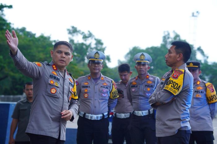 Kapolres Purwakarta Dampingi Kapolda Jabar Cek Kesiapan Pos Pam