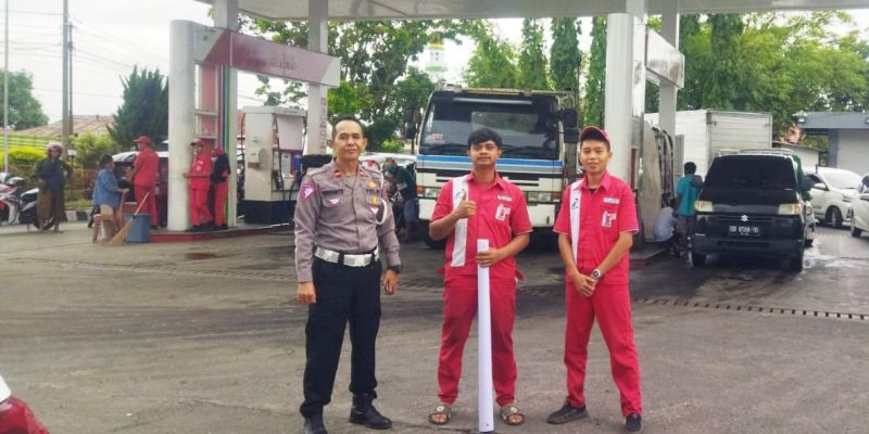 Sat Lantas Polres Kotamobagu Lakukan Monitoring Antisipasi Kelangkaan BBM di SPBU