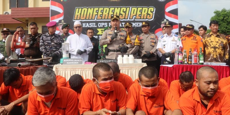 Hasil Operasi Pekat di Bulan Ramadhan, Polres Pasuruan Berhasil Ungkap 66 Kasus Pidana dan Amankan 79 Pelaku