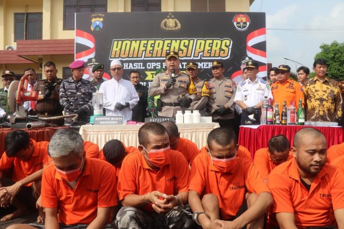 Hasil Operasi Pekat di Bulan Ramadhan, Polres Pasuruan Berhasil Ungkap 66 Kasus Pidana dan Amankan 79 Pelaku