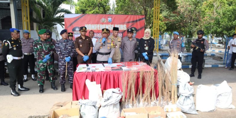 Polres Bangkalan Gelar Konferensi Pers Hasil Ops Pekat Semeru 2024