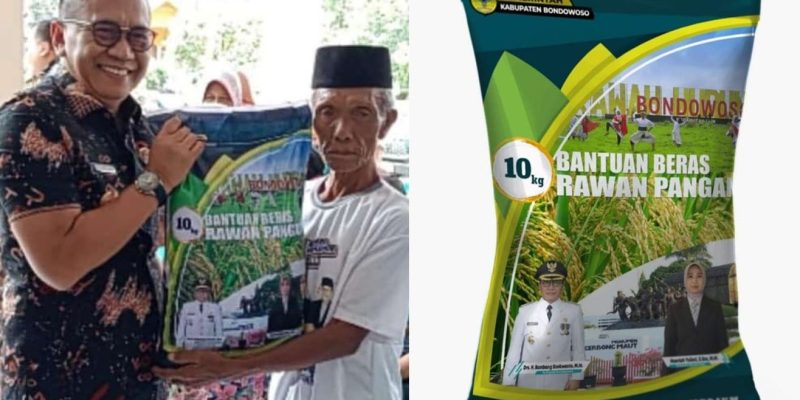 Viral, Label Beras Bansos Bergambar Pj Bupati dan Pj Sekda Bondowoso, Aturan Dari Mana