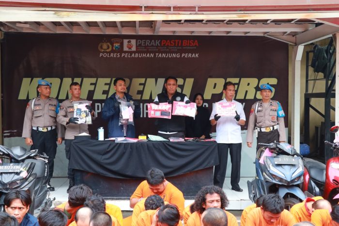 Jelang Hari Raya Idul Fitri 1445 H Polres Tanjung Perak Berhasil Ungkap 55 Kasus Dengan 60 Tersangka