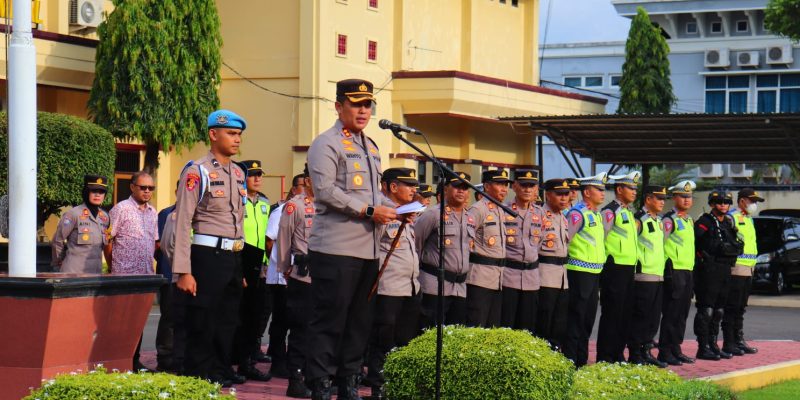 Polres Pekalongan Gelar Apel Kesiapan Pengamanan Malam Takbir Hari Raya Idul Fitri 1445 H
