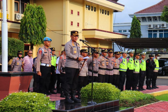 Polres Pekalongan Gelar Apel Kesiapan Pengamanan Malam Takbir Hari Raya Idul Fitri 1445 H