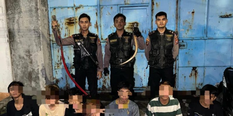 Polrestabes Surabaya Berhasil Amankan 7 Remaja Gangster yang Resahkan Warga