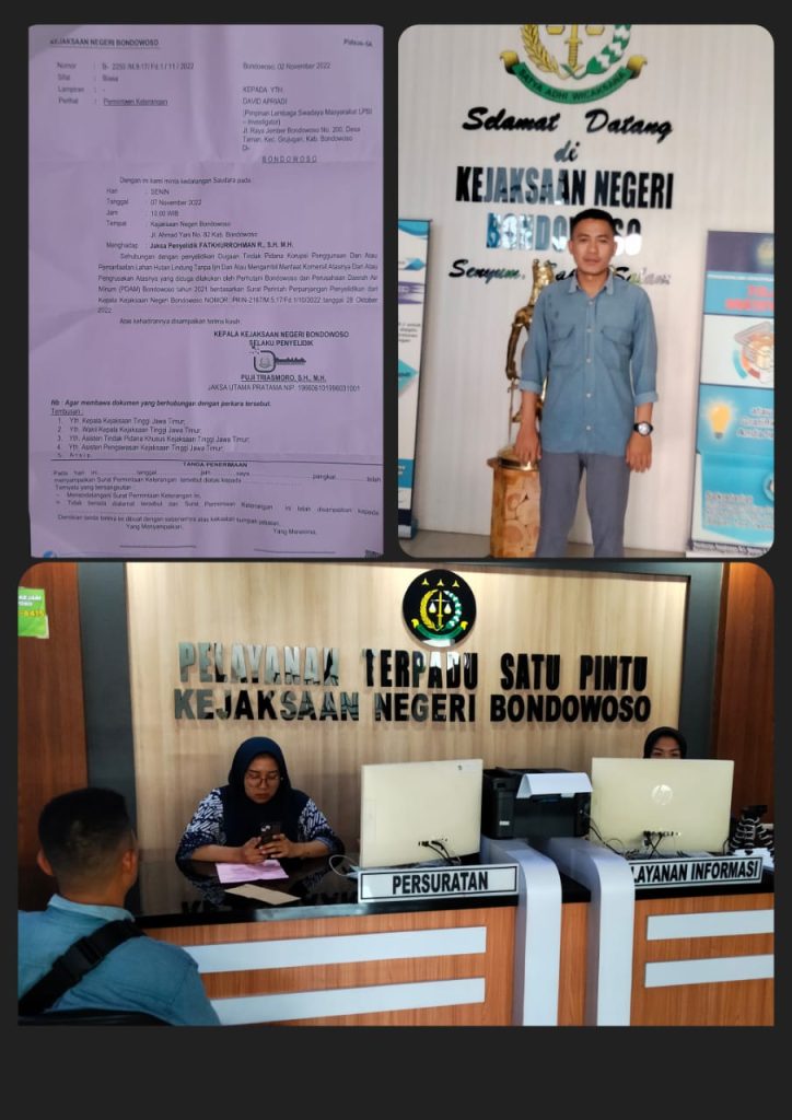Diduga Pihak Kejaksaan Negeri Bondowoso Tidak Terbuka Dan Loyal Terhadap Pelaporan