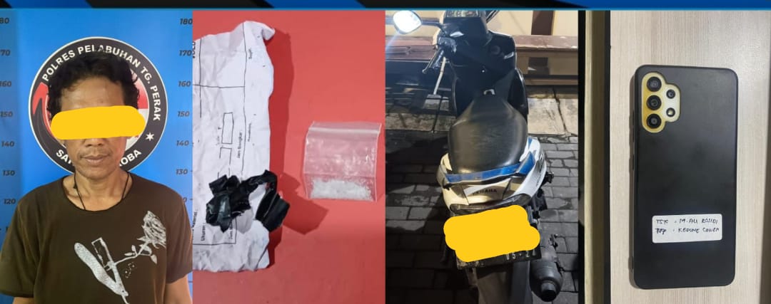 Polres Pelabuhan Tanjung Perak berhasil Menangkap Pengedar Narkotika Jenis Sabu