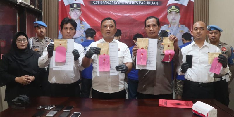 Polres Pasuruan Berhasil Menangkap 6 Pelaku Jaringan Pengedar Narkoba, Satu Orang Residivis