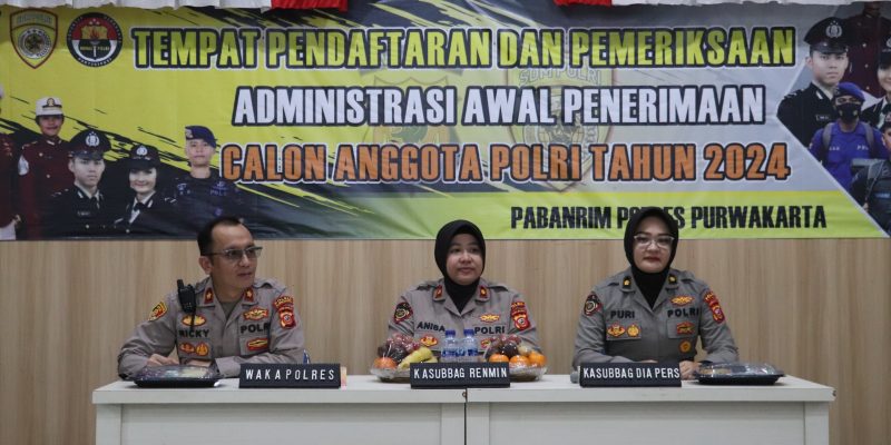 Sosialisasi Penerimaan Bintara dan Tamtama Polri Oleh Kasubag Diapers Polda Jabar Di Polres Purwakarta