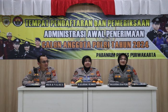 Sosialisasi Penerimaan Bintara dan Tamtama Polri Oleh Kasubag Diapers Polda Jabar Di Polres Purwakarta