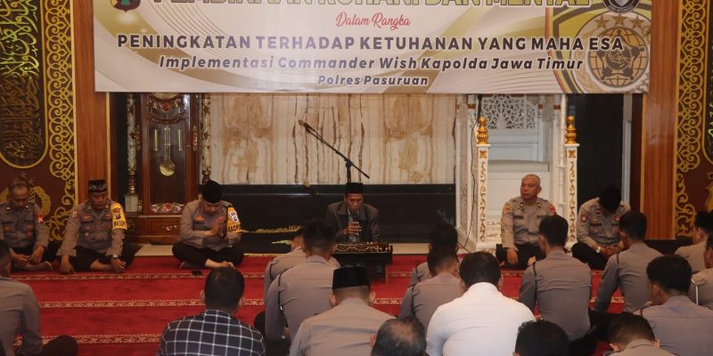 Tingkatkan Ketaqwaan Kepada Tuhan Yang Maha Esa, Polres Pasuruan Gelar Binrohtal