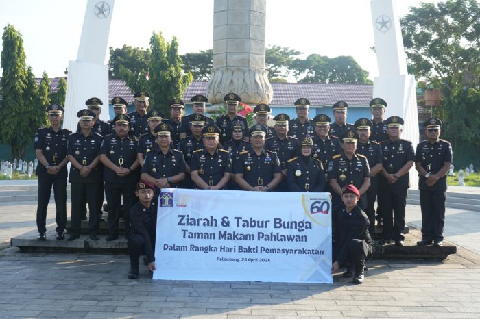 Jelang Puncak Acara Peringatan Hari Bakti Pemasyarakatan Ke 60, Lapas Lubuklinggau Lakukan Tabur Bunga