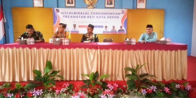 Camat Beji Depok Hendra Halal bih Halal Seluruh Warga Kematan Beji Depok Jawa Barat