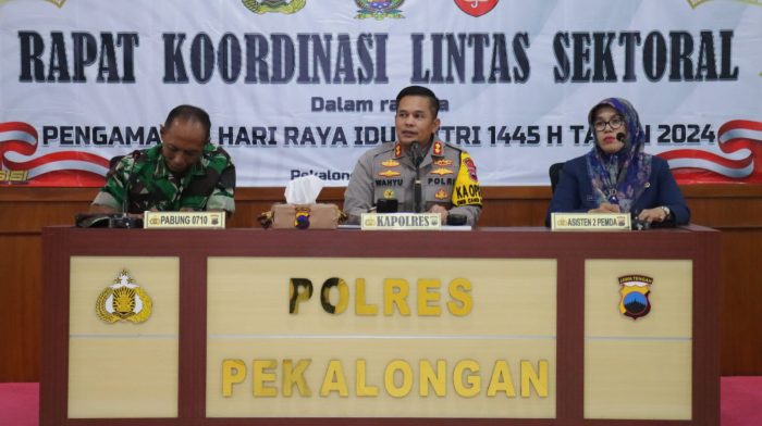Rapat Koordinasi Lintas Sektoral, Kapolres Pekalongan Paparkan Kesiapan Operasi Ketupat Candi 2024