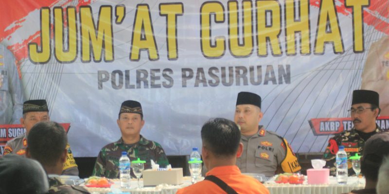 Mempererat Tali Silaturahmi Polri Dengan Masyarakat, Polres Pasuruan Gelar Jum’at Curhat