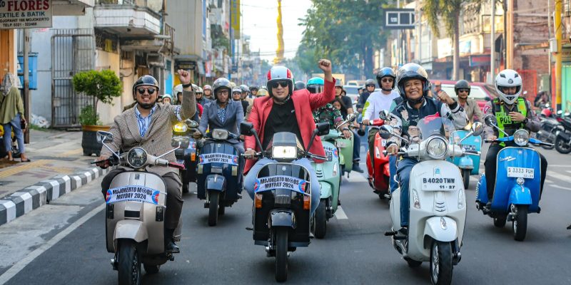 Mods May Day, Fun Riding Mas Pj Bersama Scooterist Menikmati Indahnya Kota Mojokerto