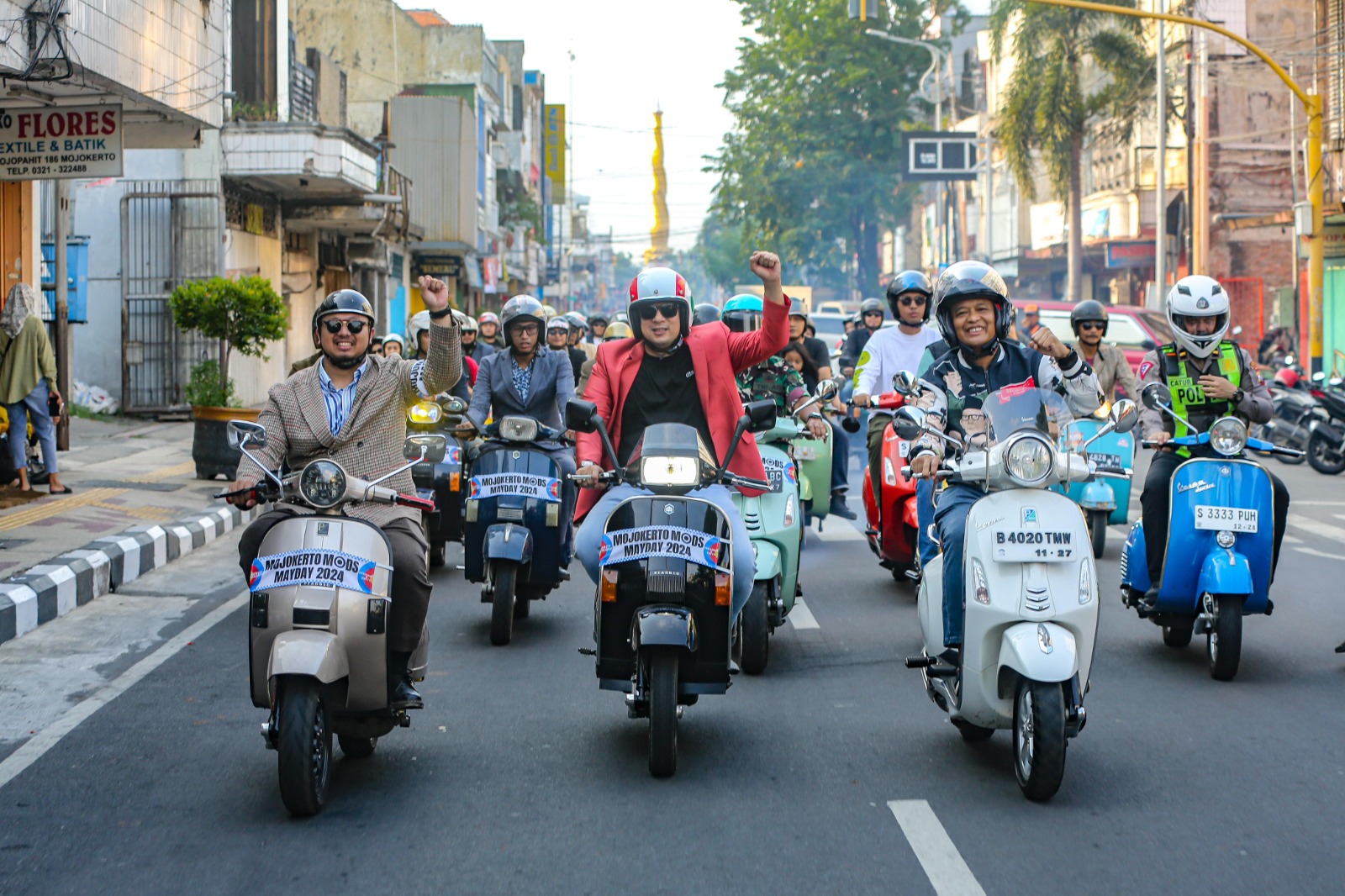 Mods May Day, Fun Riding Mas Pj Bersama Scooterist Menikmati Indahnya Kota Mojokerto
