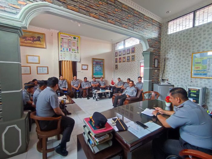 Tindak Lanjuti Evaluasi Tim Penilai Internal, Lapas Lubuklinggau Lakukan Rapat Internal