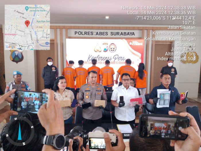 Unit PPA Satreskrim Polrestabes Surabaya Berhasil Ungkap 7 Tersangka TPPO di Bawah Umur Dengan Modus Aplikasi