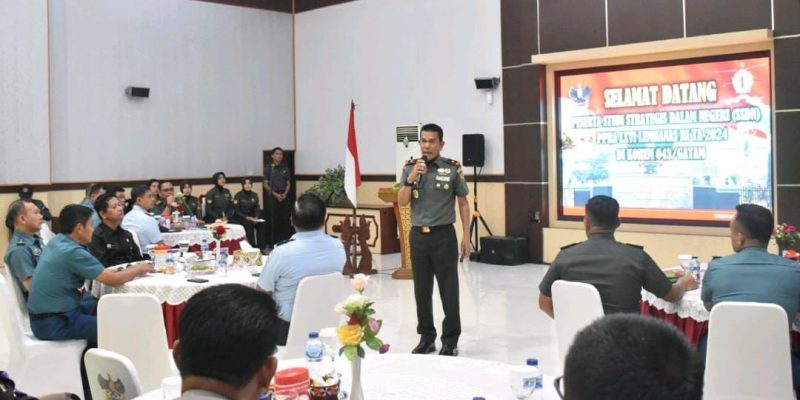 Danrem 043/Gatam Sambut Rombongan SSDN PPRA LXVI Tahun 2024 Lemhanas RI