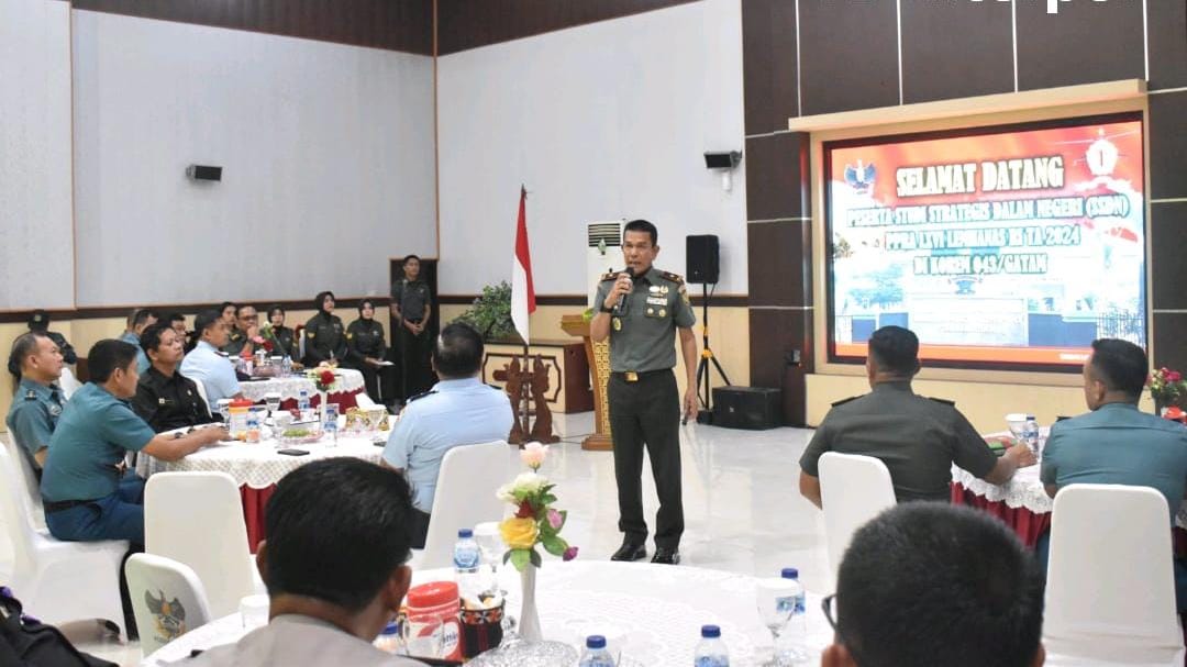 Danrem 043/Gatam Sambut Rombongan SSDN PPRA LXVI Tahun 2024 Lemhanas RI