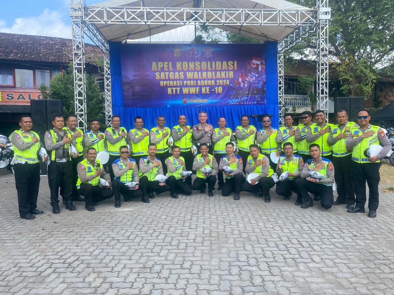 Ditlantas Ikuti Apel Konsolidasi Satgas Pamwalrolakir Operasi Puri Agung KKT WWF ke-10