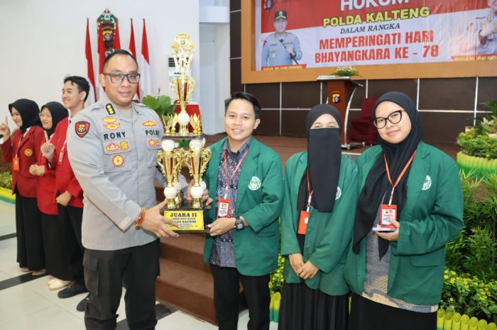 Peringati Hari Bhayangkara ke-78, Polda Kalteng Gelar Lomba Debat Hukum untuk Mahasiswa