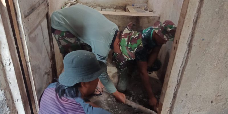 Satgas TMMD Ke-120 Kodim 0726/Sukoharjo, Bangun MCK Untuk Warga