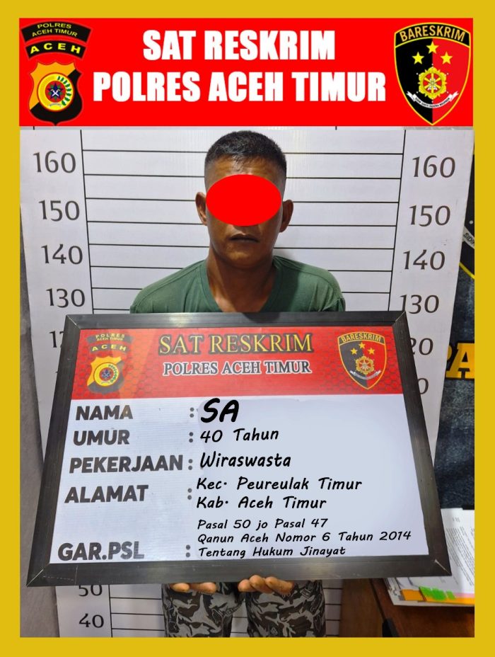 Cabuli Anak Kandung, Seorang Ayah Warga Peureulak Timur Diamankan ke Polres Aceh Timur