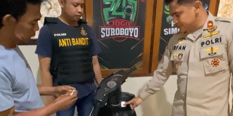 Kapolsek Simokerto Kompol Moh Irfan Bekuk Maling Motor Dan Berikan Tips Agar Terhindar Dari Curanmor