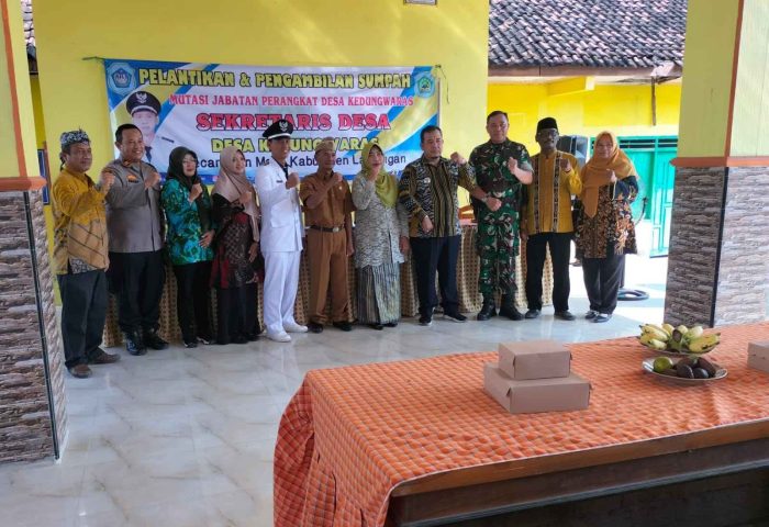 Pelantikan dan Pengambilan Sumpah Mutasi Jabatan Perangkat Desa Kedungwaras Berjalan Lancar dan Khidmat