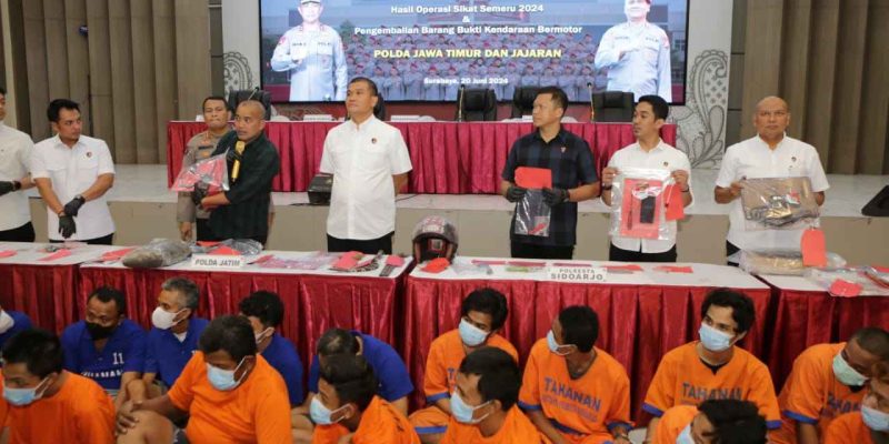 Hasil Operasi Sikat Semeru Selama 14 Hari, Satreskrim Polres Jajaran Polda Jatim Ungkap 1.380 Kasus Dan Amankan 1.120 Tersangka