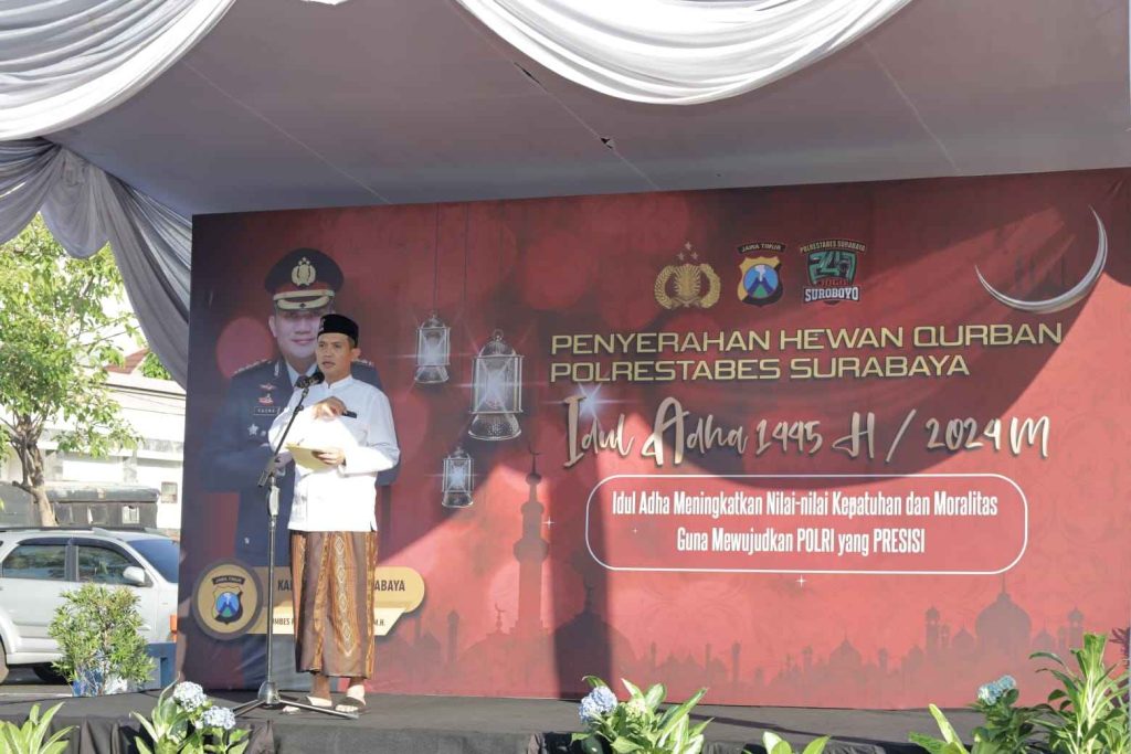 Hari Raya Idul Adha 1445 H, Polrestabes Surabaya Menerima dan Menyalurkan 143 Hewan Kurban