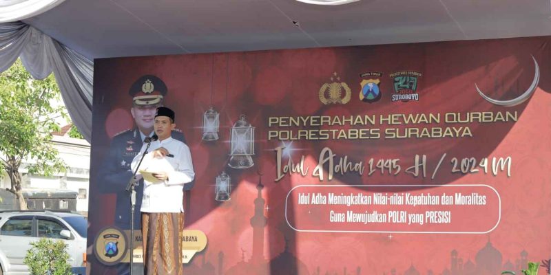 Hari Raya Idul Adha 1445 H, Polrestabes Surabaya Menerima dan Menyalurkan 143 Hewan Kurban