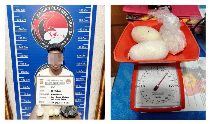 Kado Spesial di Hari Bhayangkara 78, Polres Aceh Timur Berhasil Ungkap Kasus Tindak Pidana Penyalahgunaan Narkotika Jaringan Internasional