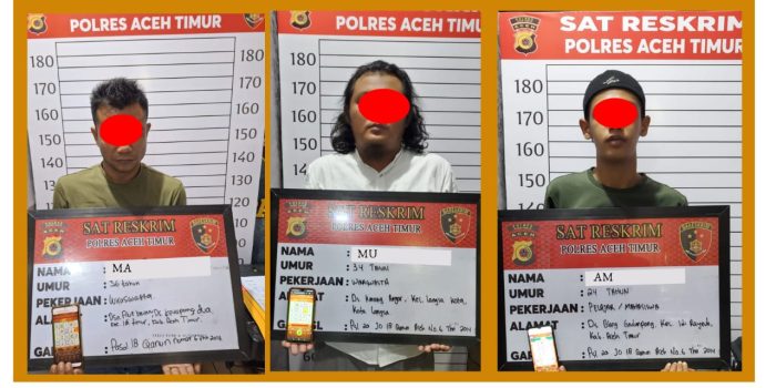 Dalam Sehari Satreskrim Polres Aceh Timur Amankan Tiga Pelaku Judi Online