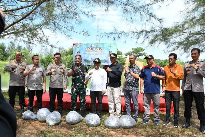 Polres Aceh Timur Gelar Bakti Sosial Tanam 1.000 Pohon, di Hari Bhayangkara ke-78