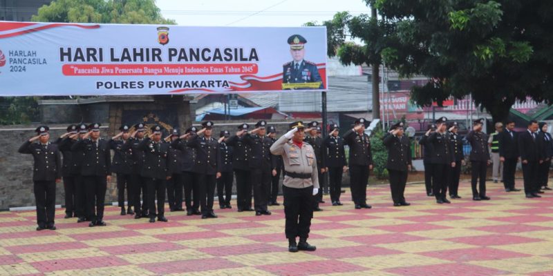 Polres Purwakarta Gelar Upacara Hari Lahir Pancasila 2024.
