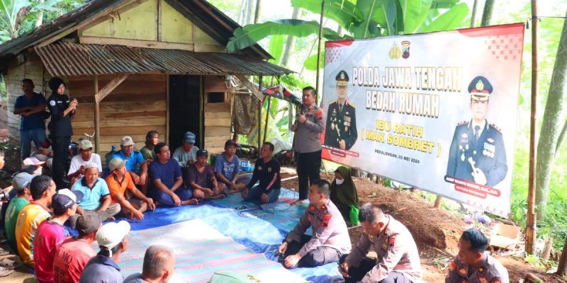Bedah Rumah Polda Jateng Untuk Mak Sombret, Polres Pekalongan Gelar Syukuran