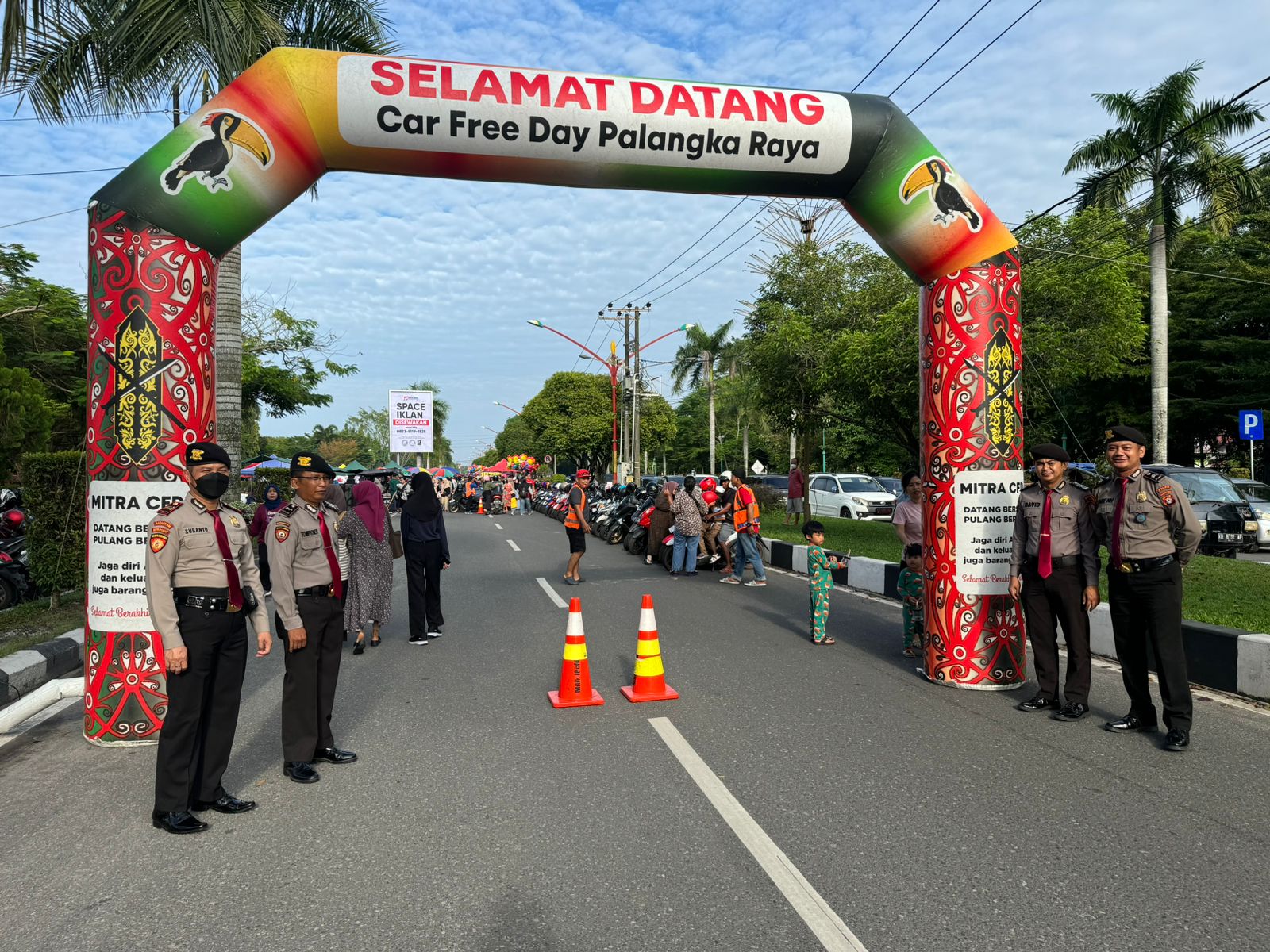 Ditpamobvit Polda Kalteng Tingkatkan Pengamanan di Car Free Day