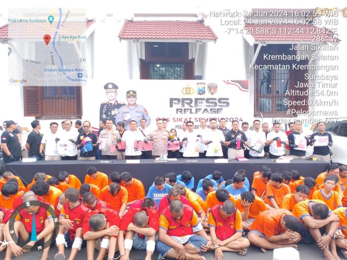 Hasil Operasi Sikat Semeru 2024, Polrestabes Surabaya Ungkap 405 Kasus Dan 243 Tersangka Di Amankan