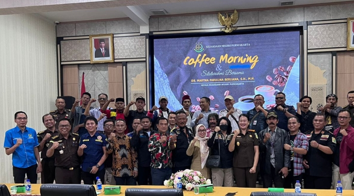 Acara Coffee Morning Kejari Purwakarta Undang Para Ketua Organisasi/Forum Wartawan Dan Ketua Kiansantang/LSM