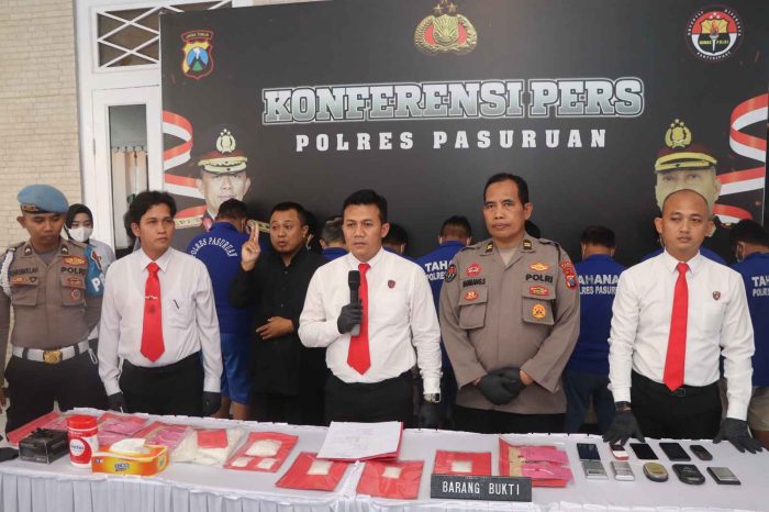 Satresnarkoba Polres Pasuruan Ungkap Kasus Peredaran Narkoba Selama Bulan Mei 2024