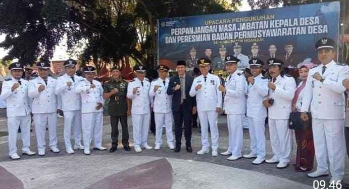 Pengukuhan Tambahan Jabatan Kepala Desa Serta Ketua BPD Se-kabupaten Nganjuk Usai Di Laksanakan.